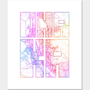 Dhaka, Bangladesh City Map Typography - Colorful Posters and Art